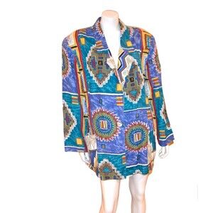 Vintage Blazer Aztec Rio Mod Oversize Style